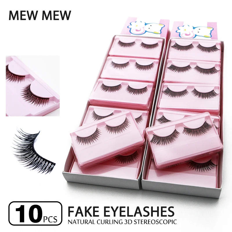 Костюм Mew 10 пар Cilios 3D норки накладные ресницы ручной работы многоразовые