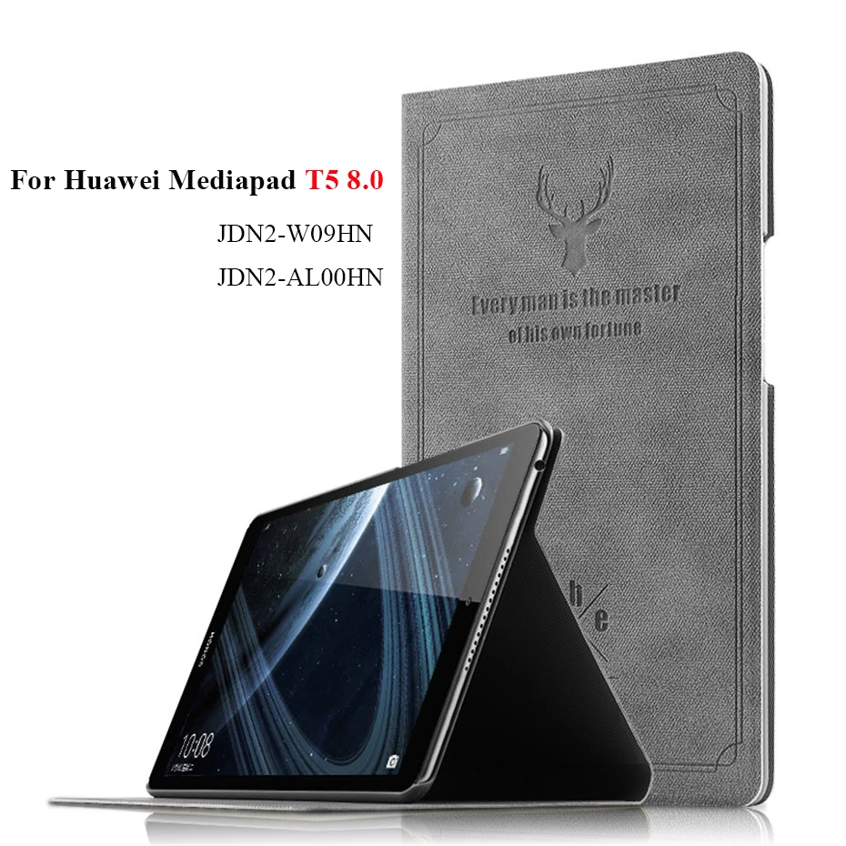 Чехол для Huawei MediaPad T5 8 0 дюйма чехол из искусственной кожи с откидной крышкой и