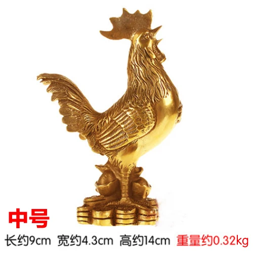 Медные украшения ремесла с Золотой Петух Курица анти вырезать персик медь петух