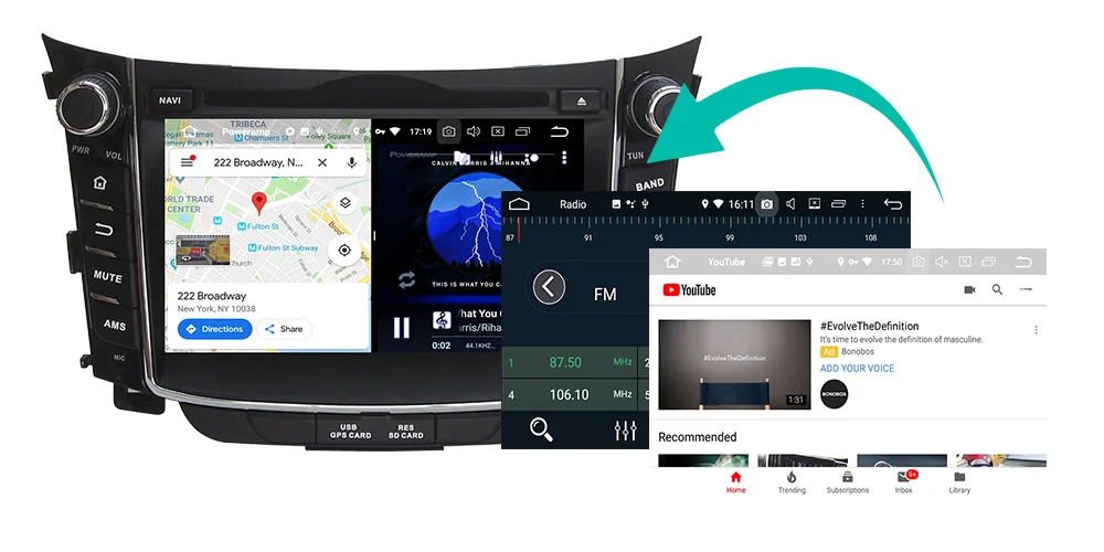 Belsee для hyundai i30 Android 9,0 автомобильный радиоприемник 4 Гб 64 Гб стерео двойной din головное устройство gps-навигация Авторадио DVD плеер СБ Navi