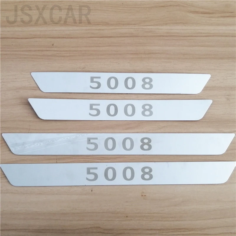 Накладка на порог из нержавеющей стали для Peugeot 5008 5008gt|Хромирование| |