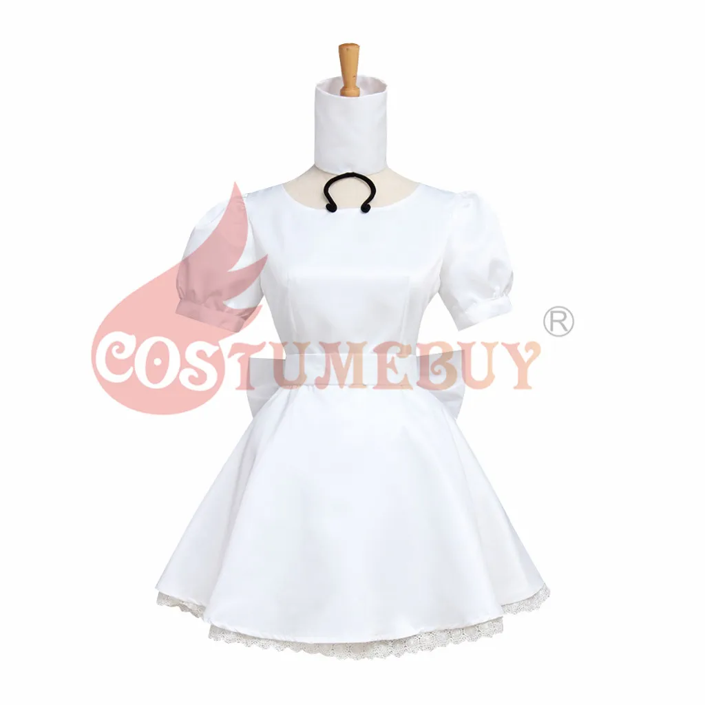 Costumebuy игры Косплей «Алиса: безумие возвращается Принцесса Белый Алиса Косплей Костюм Алисы официантка, горничная Платье вечерние костюмы на Хэллоуин