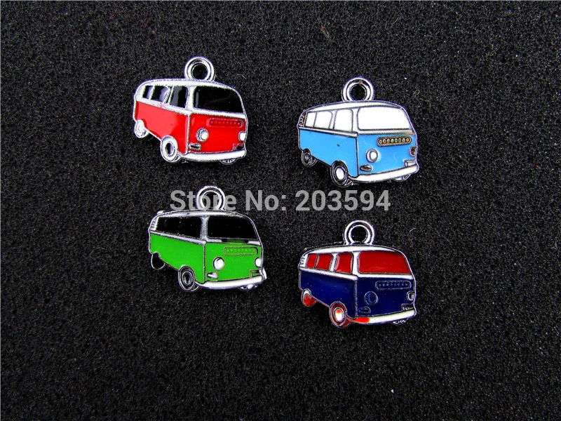 

AE494 Mix Color 100Pcs Alloy Metal Enamel Car Charms Pendants 18x20mm bead