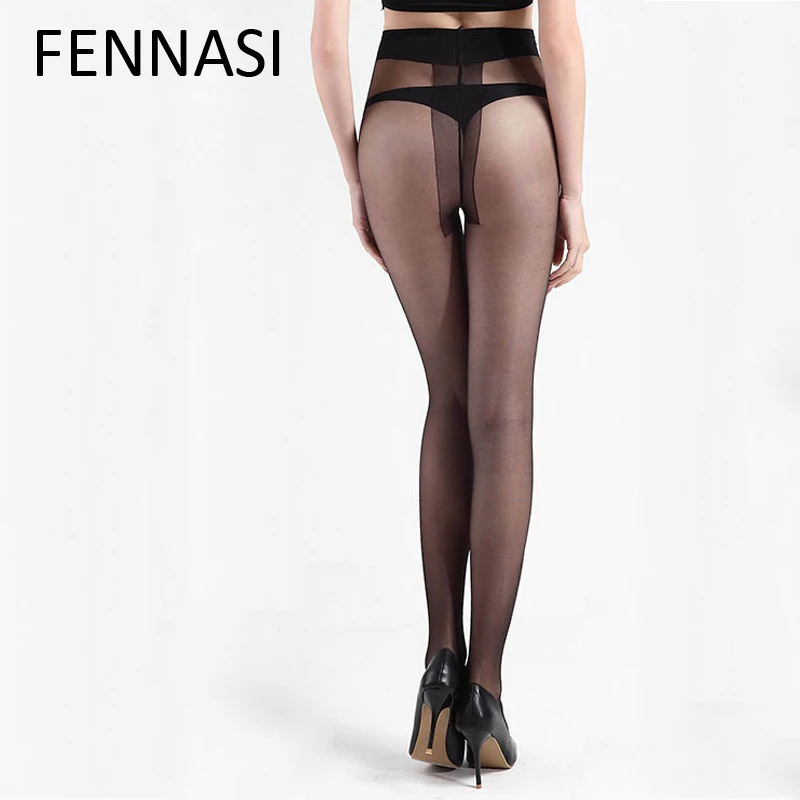 FENNASI 3 шт. женские компрессионные колготки прозрачные сексуальные тонкие черные