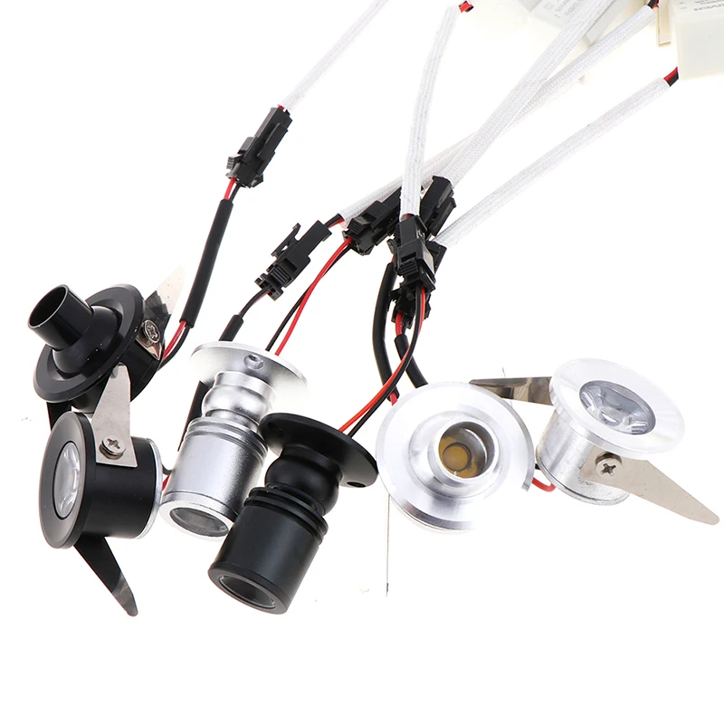 Мини светодиодный теплый/белый точечный светильник 1 Вт ювелирный для шкафа