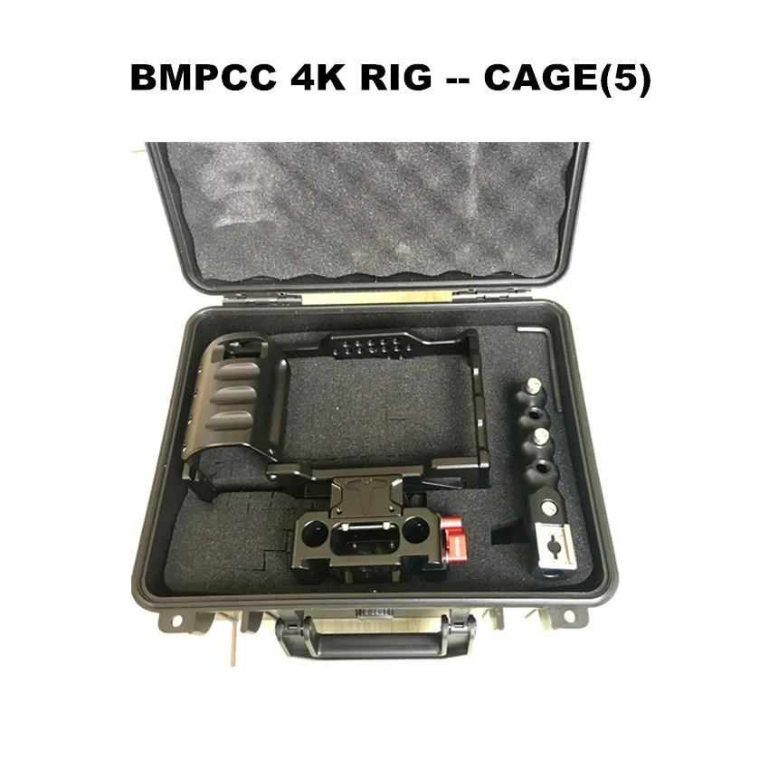 Крепление для камеры HONTOO BMD BMPCC 4K Rig DSLR RIG Base plate с верхней ручкой 15 мм rig BlackMagic Pocket