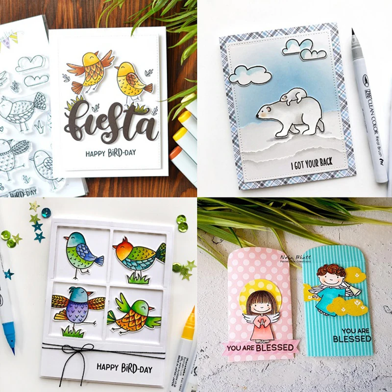 Металлические штампы и Happy bird новые в виде животных для рукоделия скрапбукинг