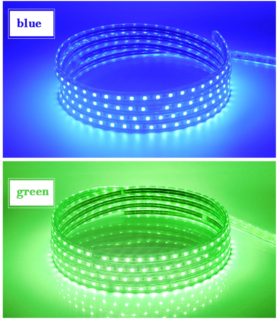 Светодиодный светильник SMD 5050 гибкая светодиодная лента 60 светодиодов/м наружный декоративный светильник с европейской вилкой 1-25 м светильник s 220 В IP65 водонепроницаемый
