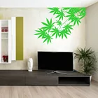 Зеленое дерево, листья, растения, сорняк, виниловая дизайнерская Наклейка на стену, искусство, Декор для дома, гостиной, спальни, левая и правая сторона, выбор, WallpaperY-820