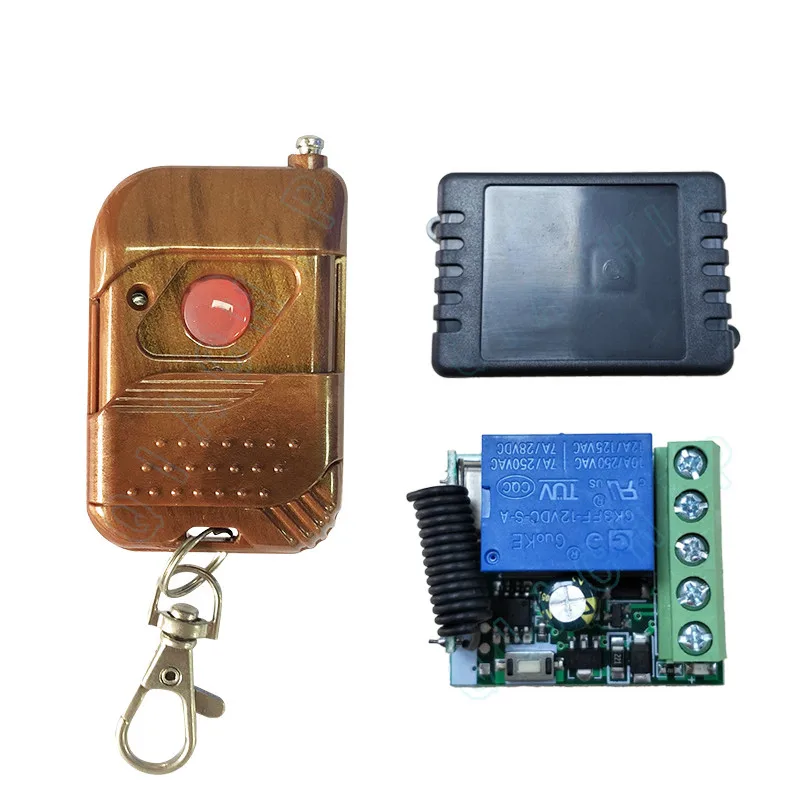 1 RC and 1 Receiver QIACHIP 433 MHz универсальный Беспроводной удаленного Управление DC 12 V 1 канал реле приемника RF-коммутатора 1 кнопка дистанционного Управление ворота гаража для бутылок - Цвет: 1 RC and 1 Receiver