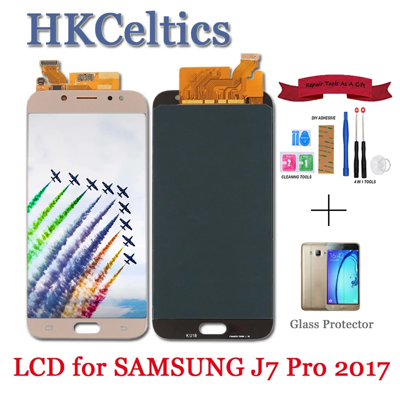 5 дюйма Дисплей для SAMSUNG Galaxy J7 Pro J730 ЖК-дисплей Сенсорный экран 2017 Экран дисплея +