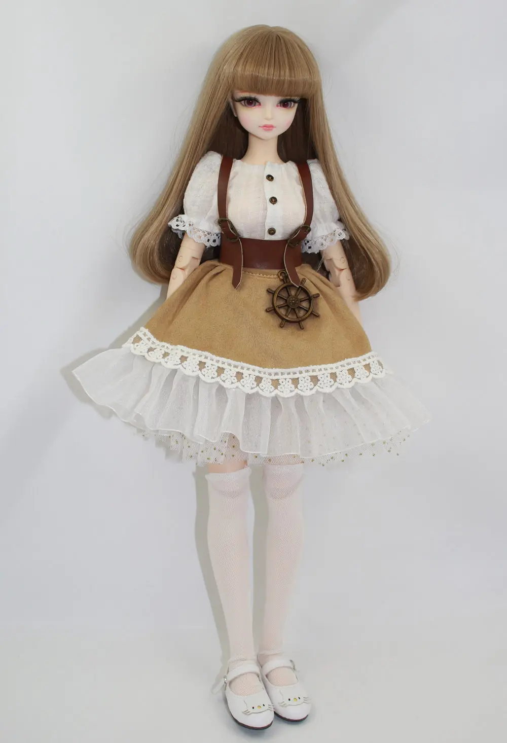 1/4 BJD 45 см Кукольное платье белая рубашка кружевной костюм принцессы с поясом