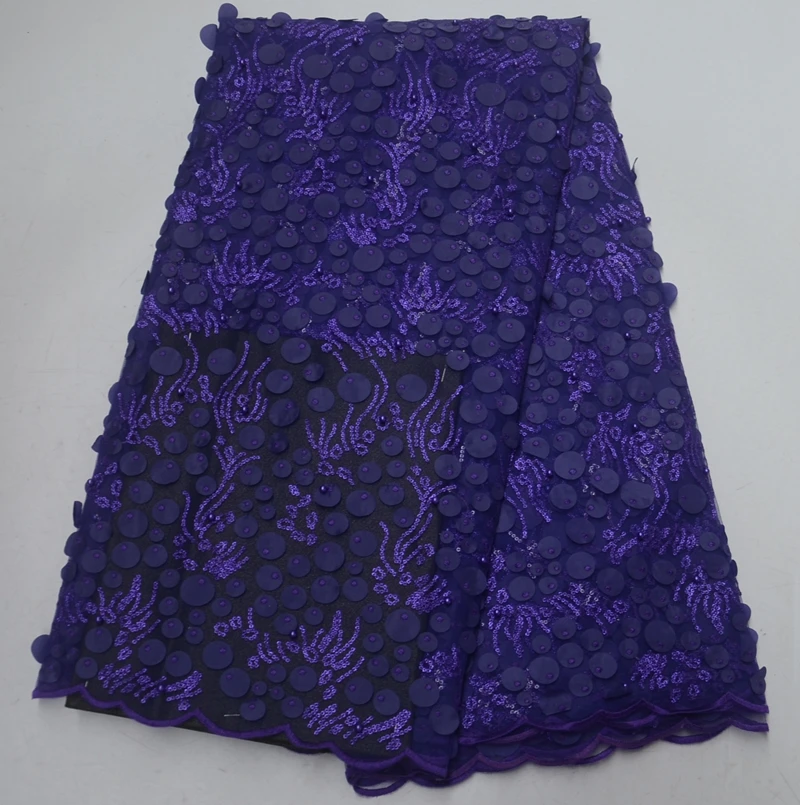 Новейший дизайн африканская Тюлевая кружевная ткань с бусинами высокое качество