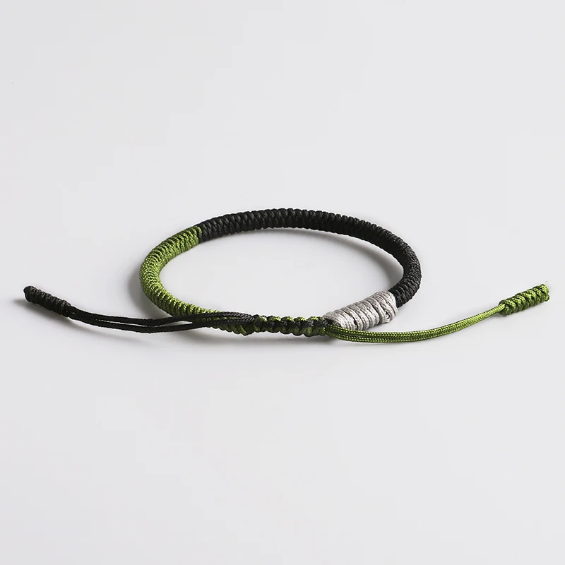 Мужские и женские браслеты ручной работы из тибетской буддийской веревки 3 цвета