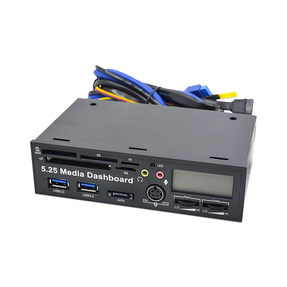 MJTEK USB 3 0 Multifuntion 5 25 &quotМедиа приборная панель Внешний все в одном кардридер SATA drive bay