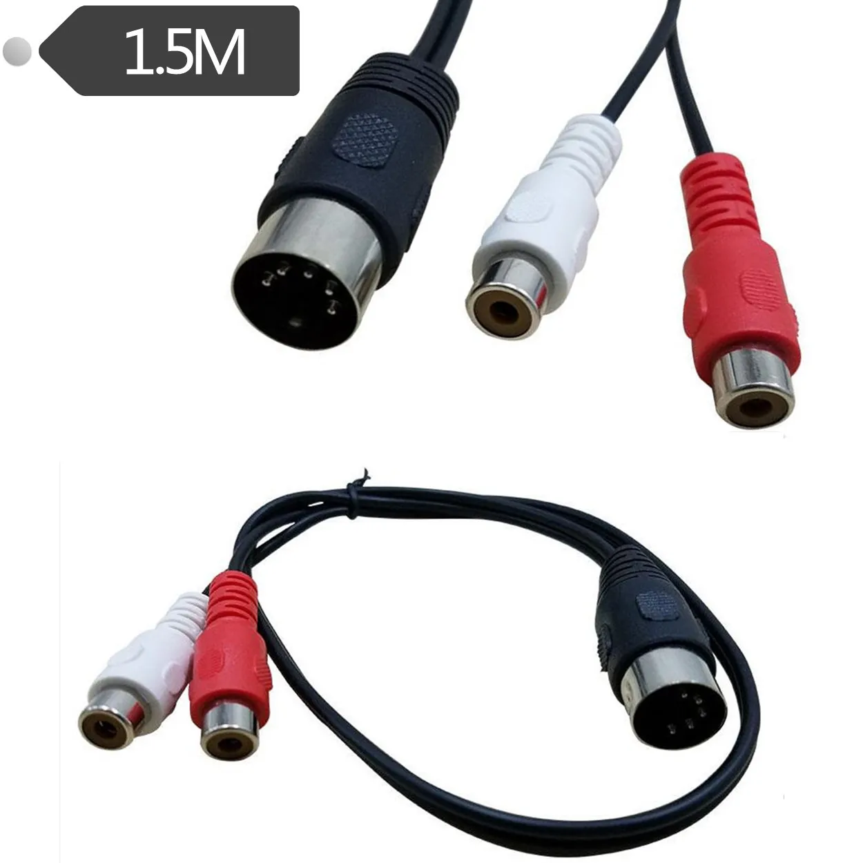 5 core DIN революция 2RCA лотоса женские старомодные аудио оборудования Кабель адаптер