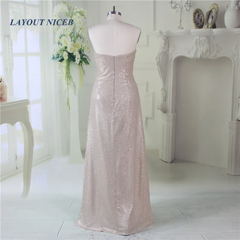 Модные блестка украшение длинные платья подружек невесты Мода линия Милая