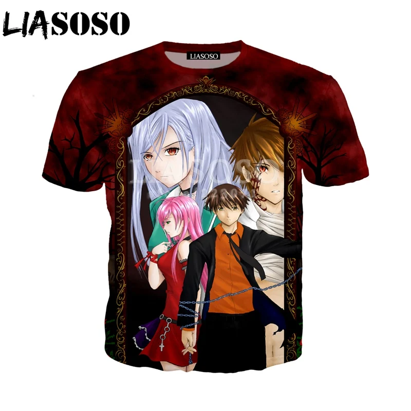LIASOSO летняя новинка Мужская и Женская толстовка 3D принт аниме Розарио вампир