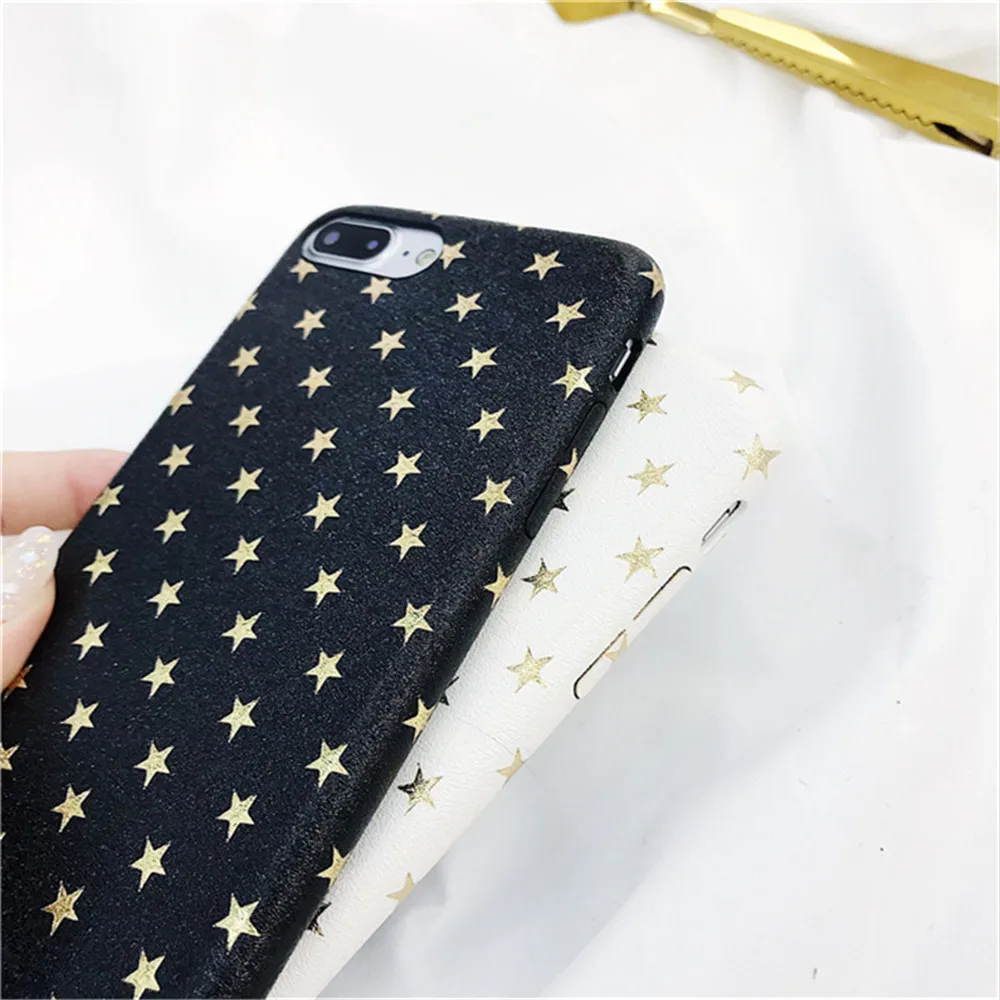 Lovebay чехол для телефона для iPhone X XR XS Max 8 7 6 6s Plus карамельный цвет Шелковый узор Золотая Звезда Обложка на заднюю панель из искусственной кожи чехол s Coque