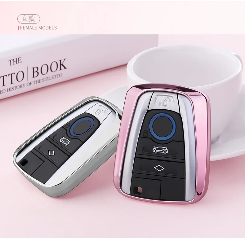 

4 Colour New Soft TPU Car Key Case Cover for BMW I3 I8 Series Car modification Styling Protection Key Shell Accessories