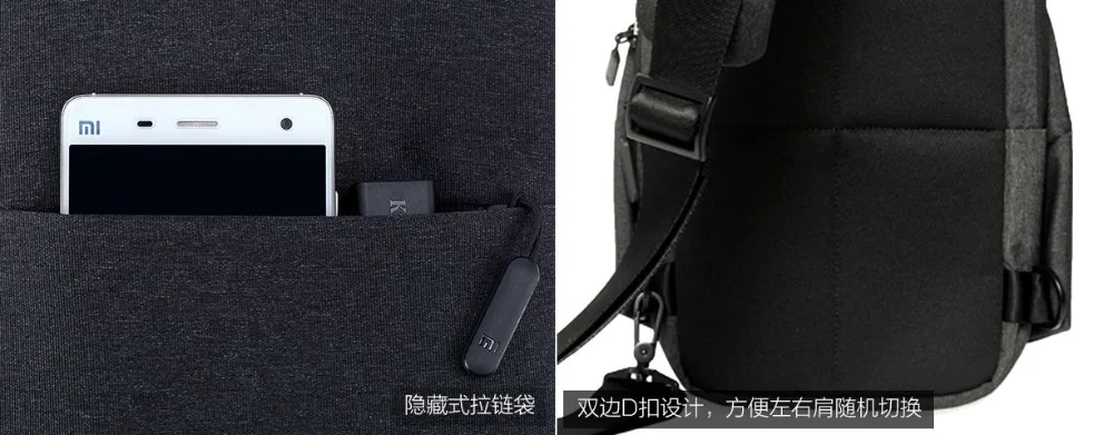 Xiaomi Рюкзак Слинг Сумка для отдыха груди пакет Малый размер плеча типа мужской рюкзак Кроссбоди мешок 4L полиэстер