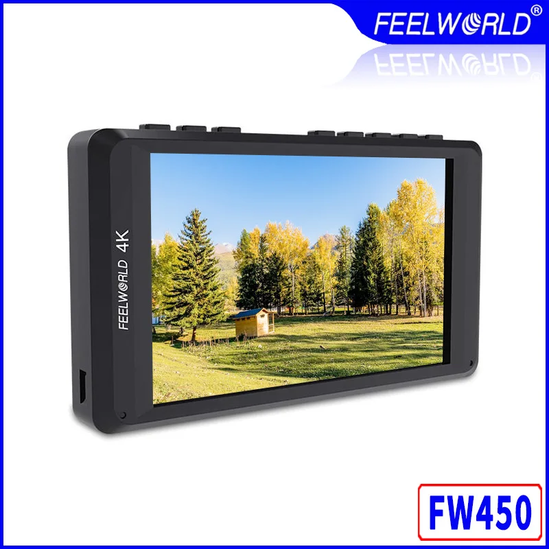 Feelworld FW450 4 5 &quotIPS 4K HDMI камера полевой монитор 1280x800 HD портативный ЖК-монитор для DSLR с