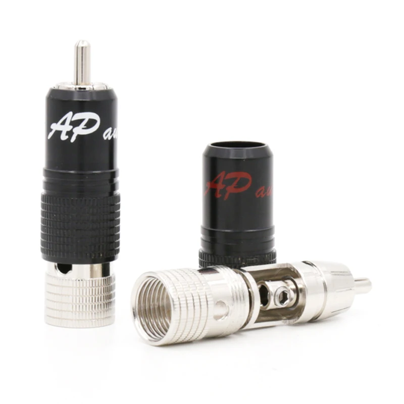 4 шт. аудиофил родиевое покрытие RCA терминал разъем Без припоя для DIY аудио видео