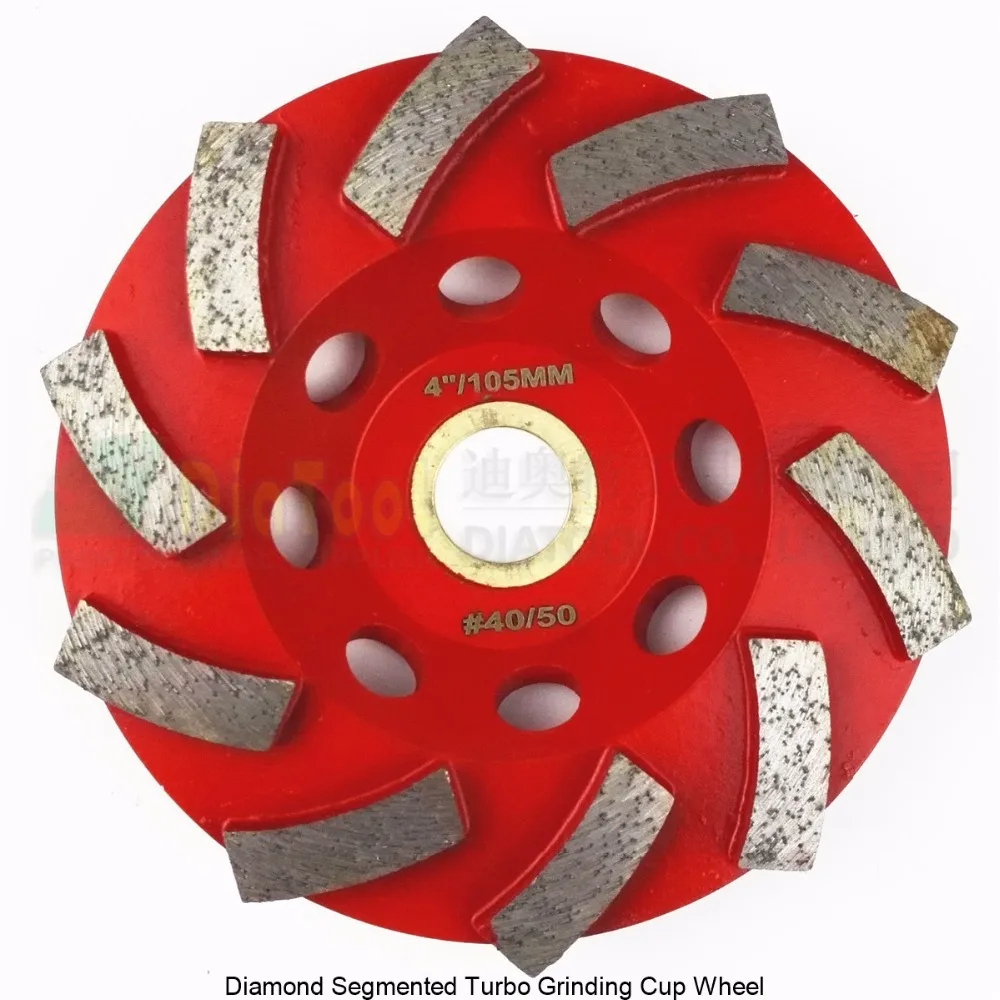 DIATOOL Diameter 4&quot/100mm Diamond Grinding Cup Wheel For Concrete Disc Segmented Turbo Type|4 grinding wheels|wheels forwheels wheel |