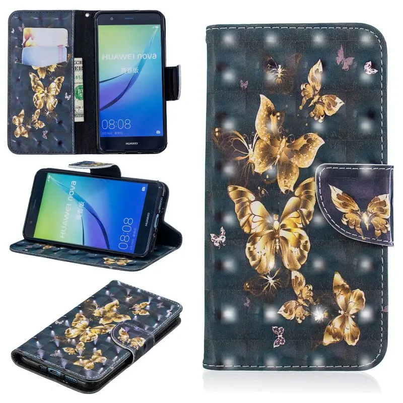 Магнитный чехол для huawei P10 Lite 5 2 &quotЧехлы Роскошные сумки держатель карты кожаный