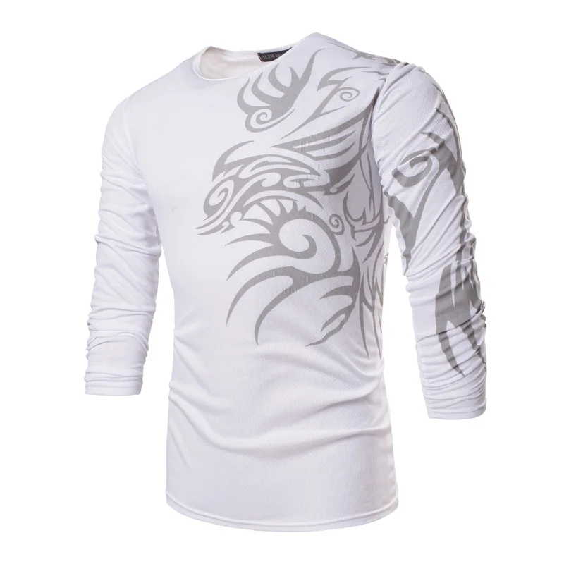Мужская футболка Всесезонная с длинным рукавом принтом Dragon|fashion women t shirt|womens fashion