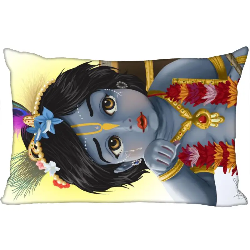 Pillowcase Пользовательские радха кришна Новое поступление наволочки 45x35 см(одна сторона) прямоугольник молния печати бросить свадебные декоративные наволочки крышки - Цвет: Pillowcase
