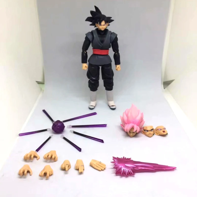 Free Shipping 5.5&quot Dragon Ball Z Anime Super Black Goku Zamasu SHF Moveable Boxed 14cm PVC Action Figure Model Doll Toys Gift | Игрушки и
