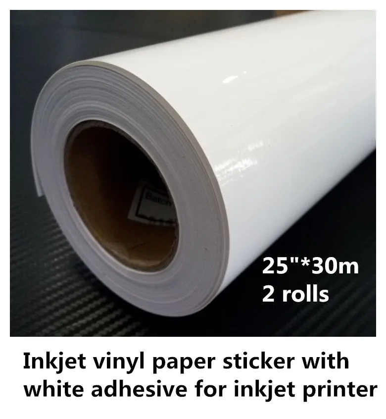 25"*30m wholesale inkjet glossy white vinyl rolls adhesive vinil sticker 2 price | Компьютеры и офис
