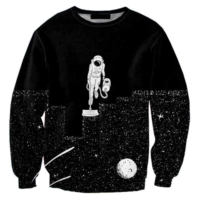 Свитшот мужской с 3D принтом звёзд и пылесосом длинным рукавом|3d sweatshirt men|sweatshirt