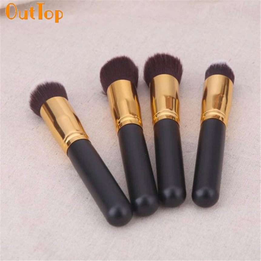 OutTop ColorWomen 4 шт./компл. черные синтетические Кабуки кисти для основы один макияж
