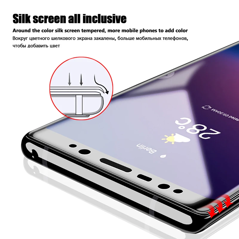 5D изогнутое полное покрытие закаленное стекло для Samsung Galaxy S9 Plus 3D Защитная пленка