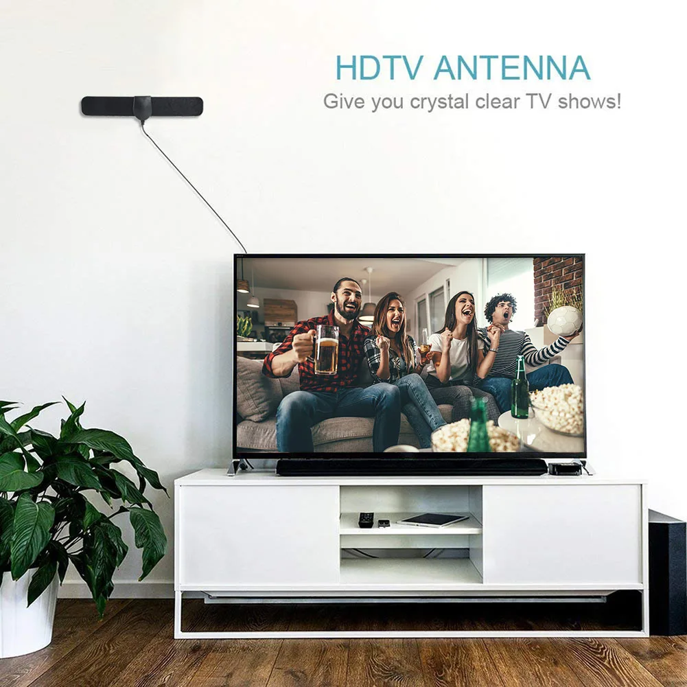 1080P универсальная внутренняя HD ТВ антенна цифровая DVB-T2 ATSC 25 км цифровой усилитель Антенна внутренняя цифровая HD ТВ антенна