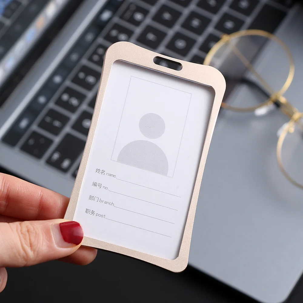 1 шт. ремешок держатель для деловой карты из алюминиевого сплава офиса и