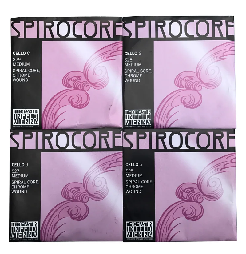 Thomastk Spriocore(S31) Струны виолончели, полный комплект, шариковый конец, набор 4/4 средний. Сделано в Австрия. С бесплатной доставкой