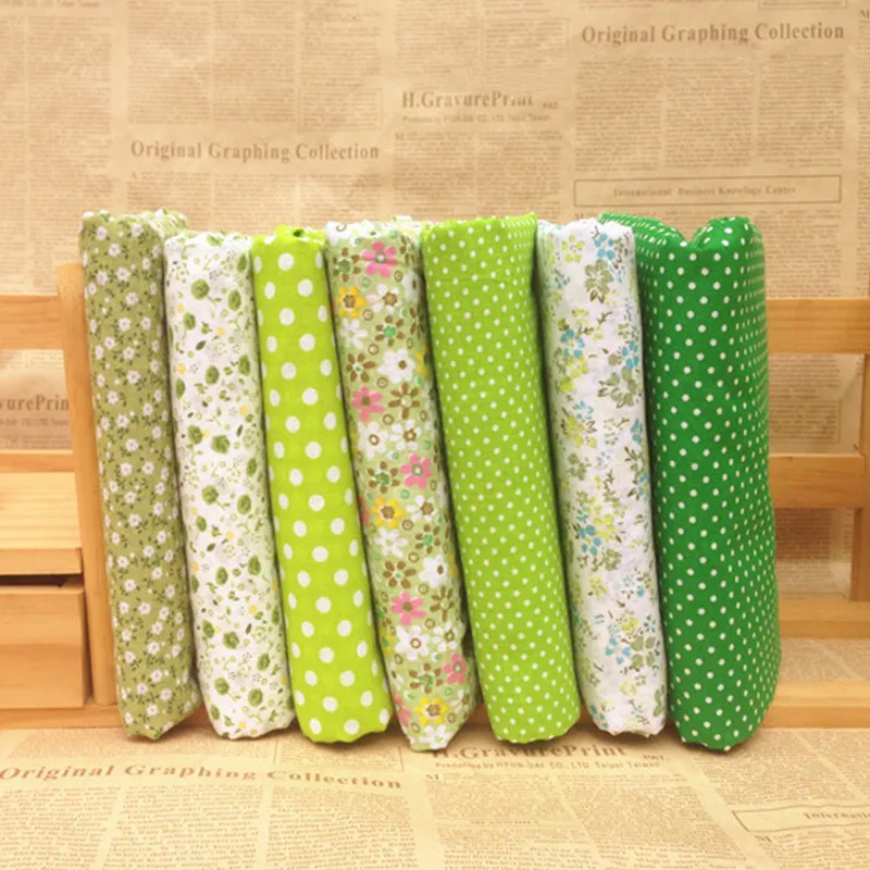 7 шт. маленькая Цветочная Лоскутная хлопковая ткань с цветочным принтом ручная