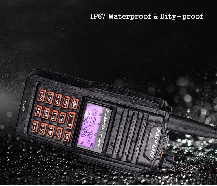 baofeng UV-9R UV 9R UV9R для cb комплект рация 2 шт водонепроницаемые 10 км автомобильная портативная рации ham радиостанция трансивер baufeng двухдиновая магнитола радиостанции boafeng телефон двухдиапазонная uhf vhf