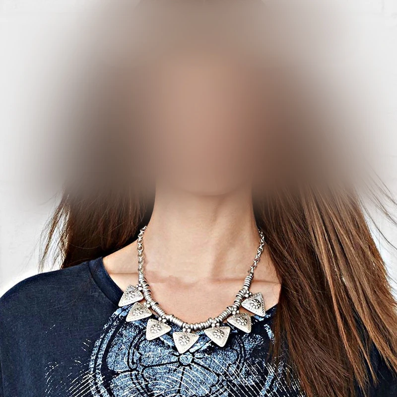 Богемное тибетское турецкое Бохо Макси-ожерелье винтажное серебряное