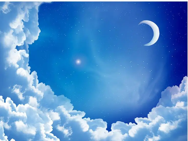 Пользовательские 3d фото настенная бумага Фэнтези Луна облако потолок ТВ фон обои