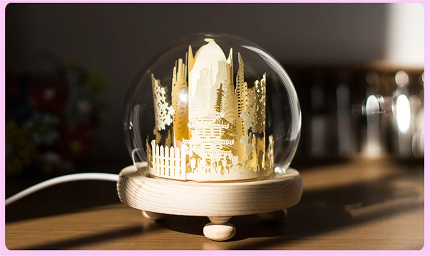 3D светильник, резьба по бумаге, ночной Светильник s готовая DIY материал, накладная настольная лампа, ручная сборка, мини-прикроватная лампа для спальни