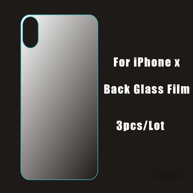 3 шт./лот Rozomg для iPhone X XSOCA задняя защитная пленка из закаленного стекла 0,33 мм 2.5D HD против отпечатков пальцев взрывозащищенный прозрачный цвет