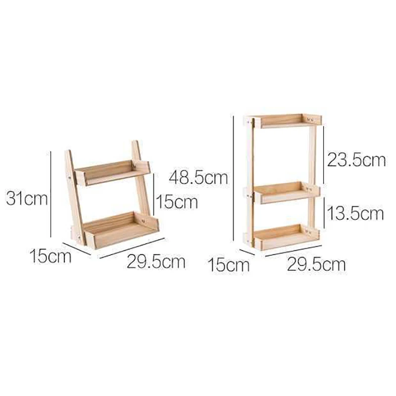 Деревянный кухонный стеллаж для хранения приправа коробка держатели Органайзер