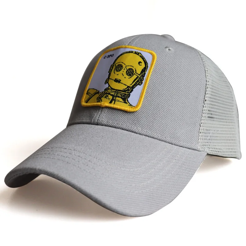 Сетчатая бейсболка Кепка Snapback C 3PO робот Звездные войны для мальчиков Детская