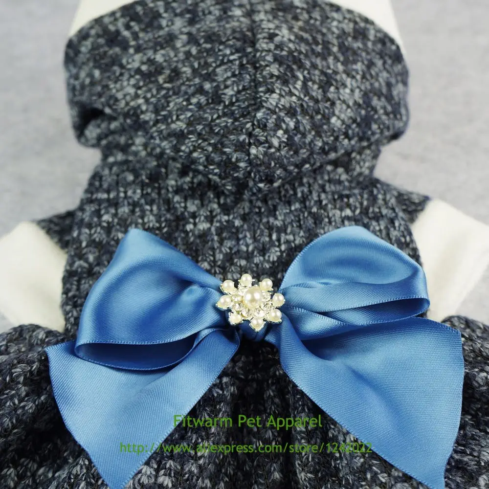 Fitwarm Снежинка вязаная одежда для домашних животных платья собаки пальто с