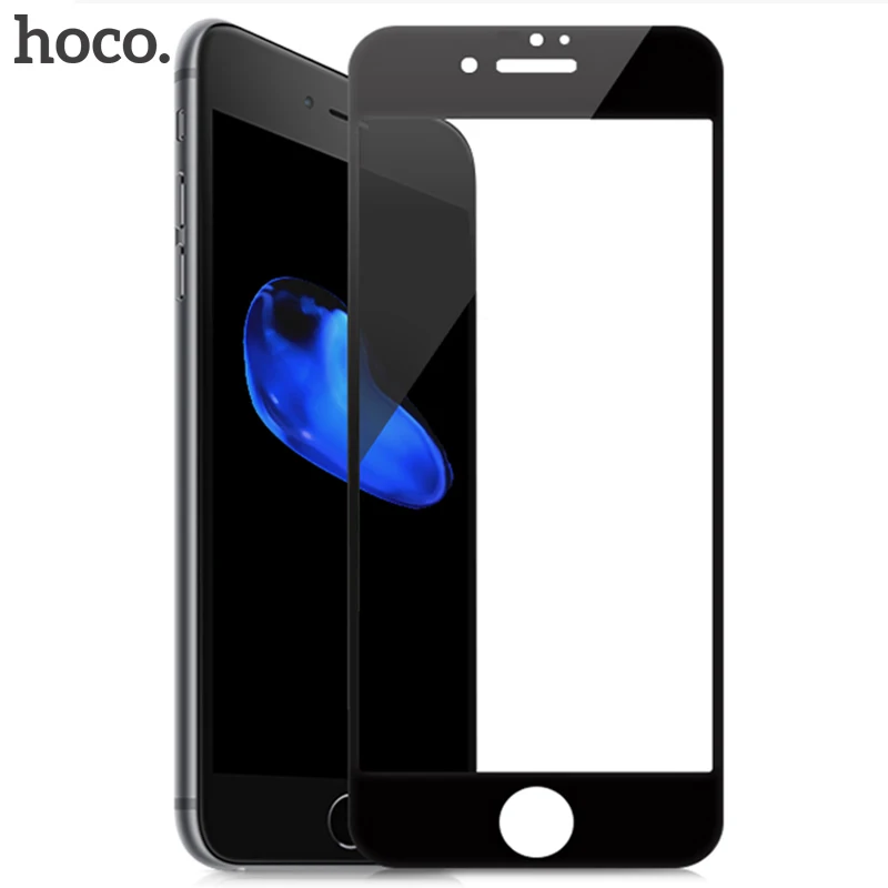 HOCO 9H Ультра тонкое 0,16 мм защитное закаленное стекло для экрана телефона PET с мягкими закругленными краями HD полное покрытие стекло для iPhone 7 8 plus