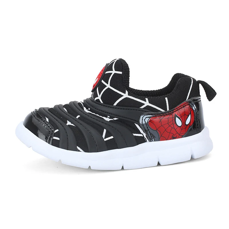 Детские теннисные кроссовки с супергероями; infantil sapato cocuk ayakkabi Chaussure Enfant kinderschoenen jongens - Цвет: Spiderman Black